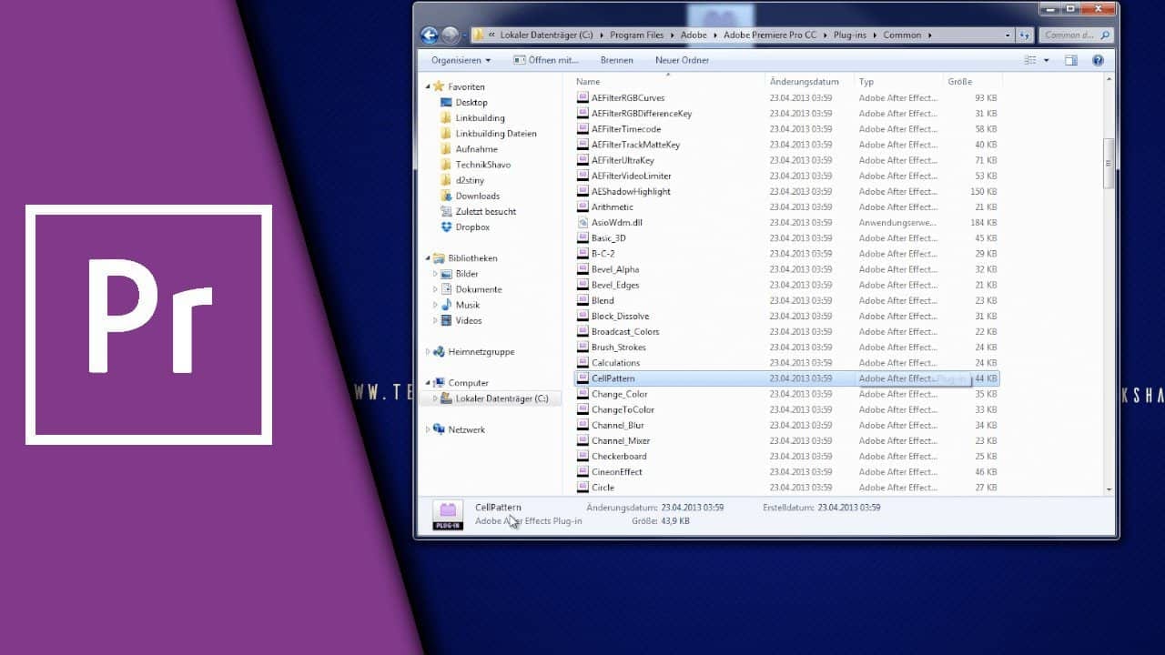 Adobe Premiere Plugin installieren Adobe Premiere Plugin installieren