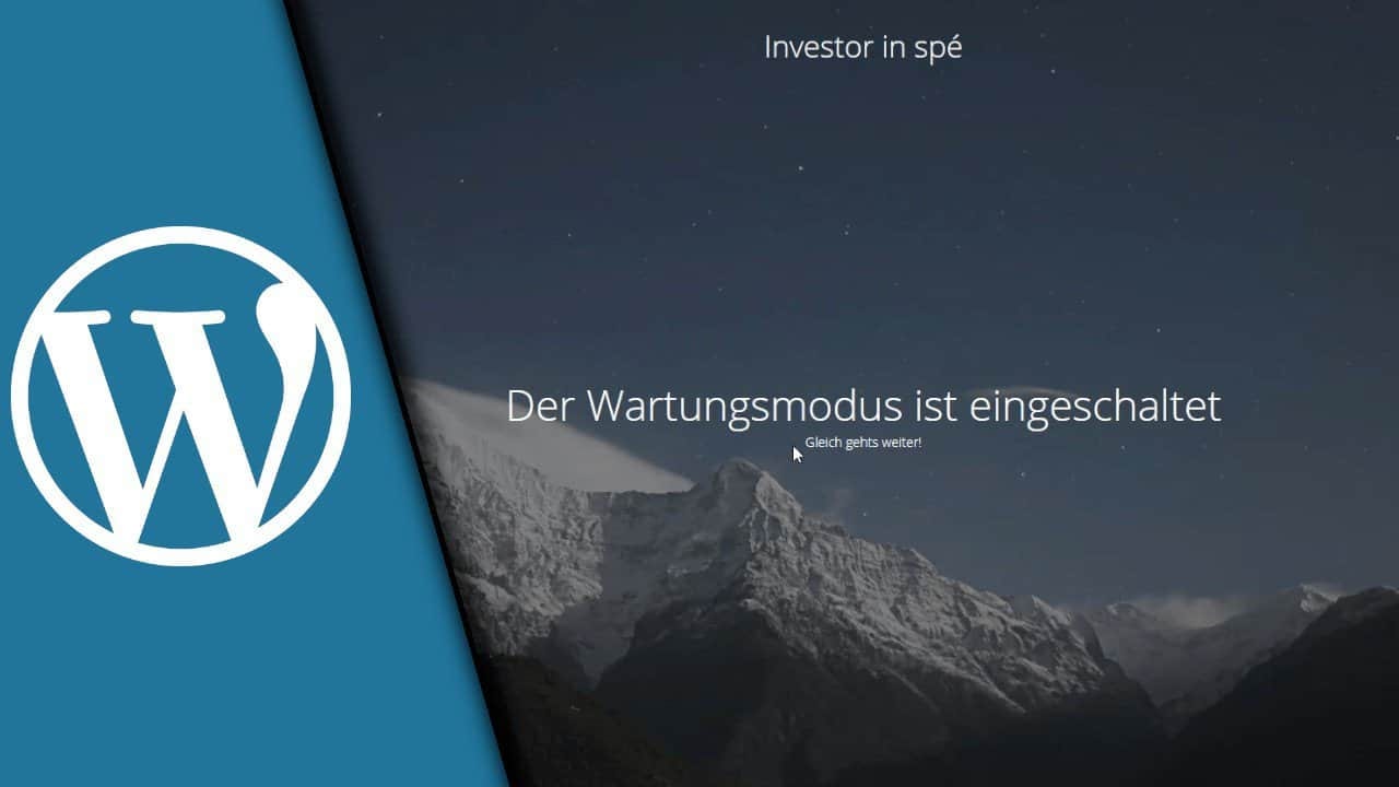 Wordpress Wartungsmodus Wordpress Wartungsmodus