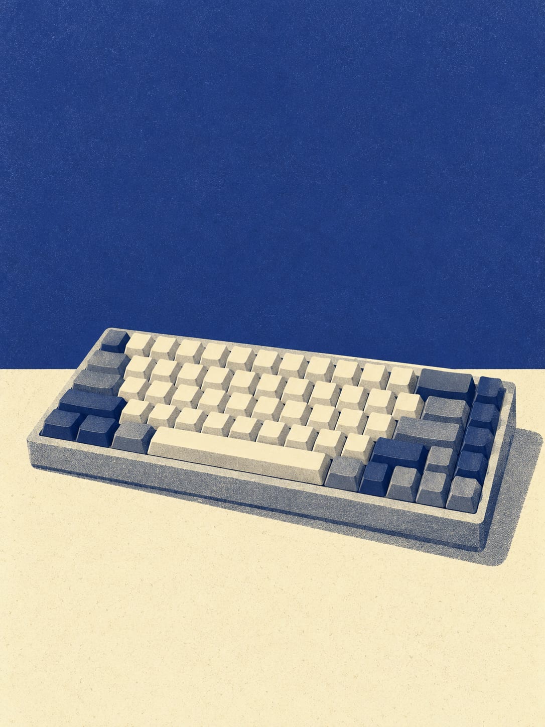 Flache Tastatur von oben Flache Tastatur von oben